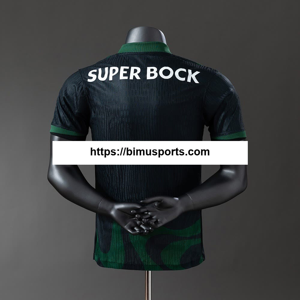 Camisola Sporting Lisbon 25/26 versão de jogador alternativa preta