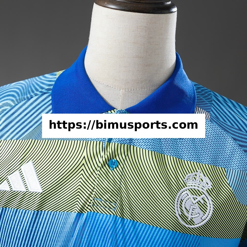 Camisola Real Madrid 25/26 POLO - Verde Às Riscas Tray