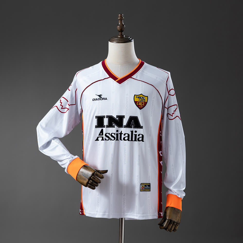 Camisola retrô de manga comprida Roma 99/00 Alternativo