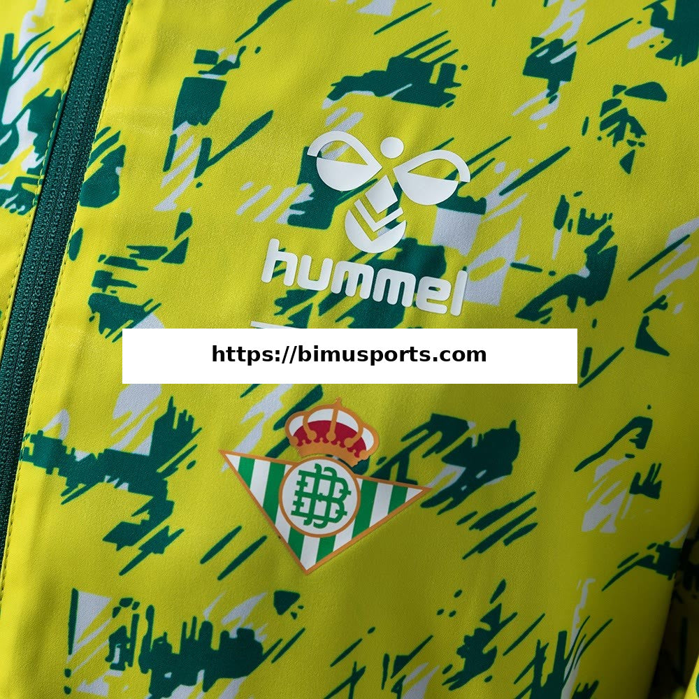 Camisola Real Betis Casaco Corta-vento Reversível - Verde e Amarelo