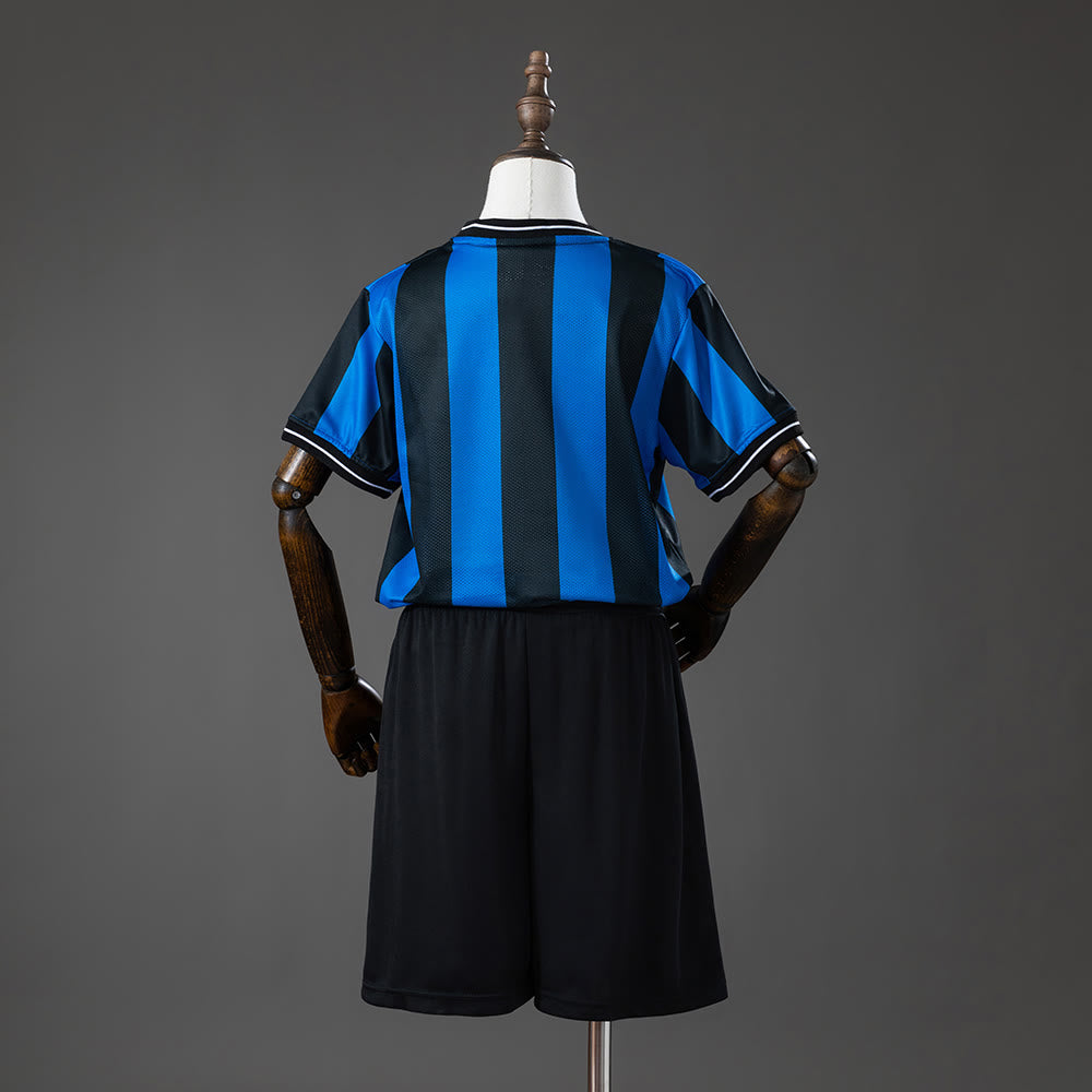 Camisola Inter Milan 09/10 Principal (UEFA Champions League) retrô infantil