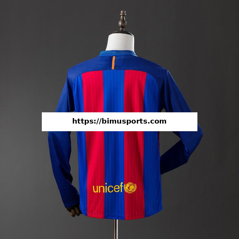 Camisola Barcelona 16/17 Principal Retro de Manga Comprida