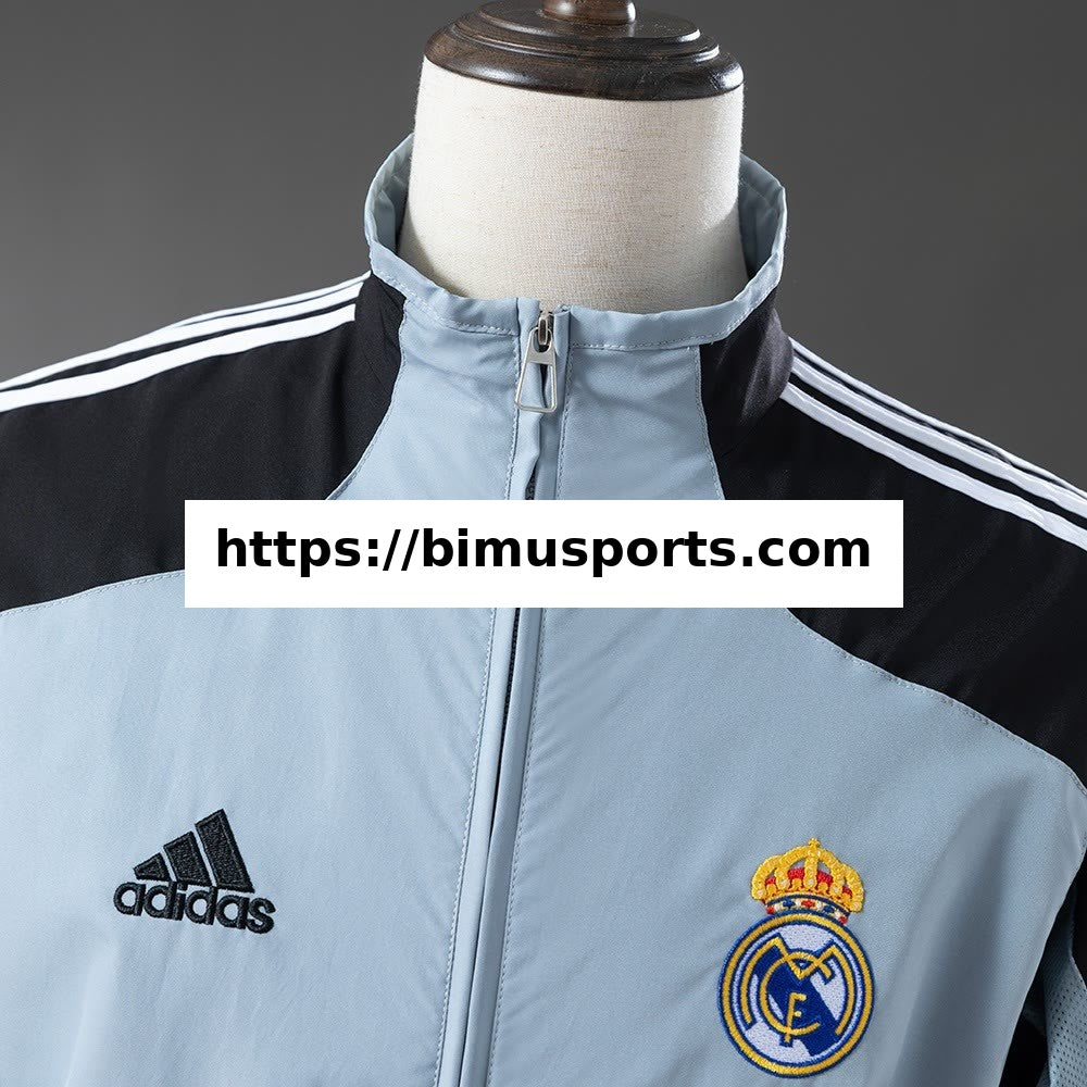 Camisola Real Madrid 04/05 Corta-Vento - Preto e Cinzento