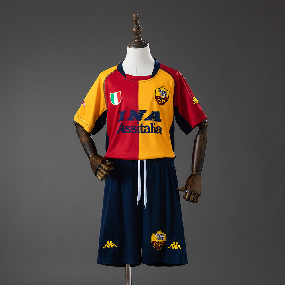 Camisola Roma 00/01 Champion Edition Retro Kids Equipamento