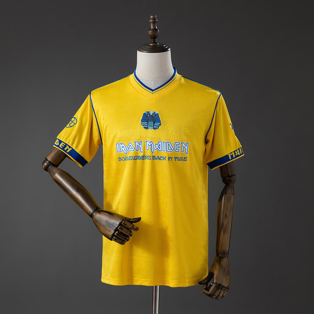 Camisola Iron Maiden x West Ham United 20/08 amarela retrô
