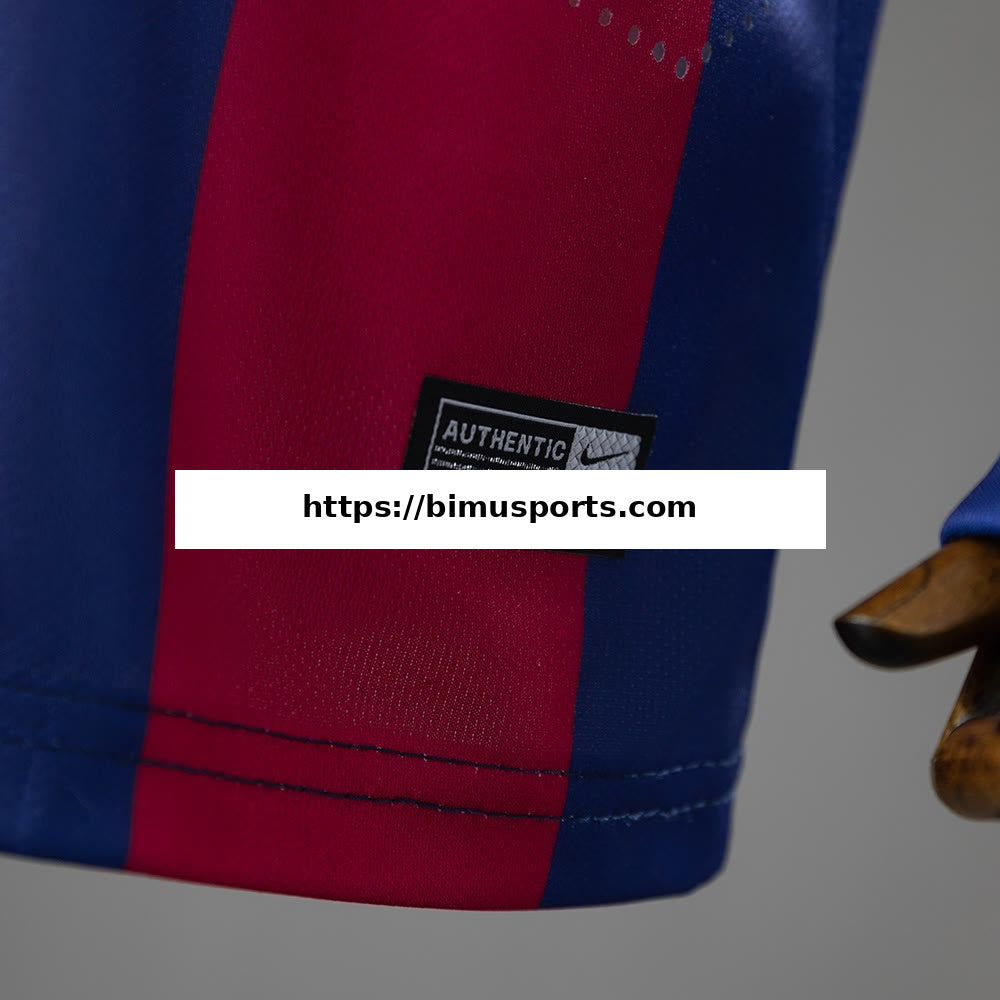 Camisola Barcelona 14/15 Principal Retro Long-Sleeve Equipamento Infantil