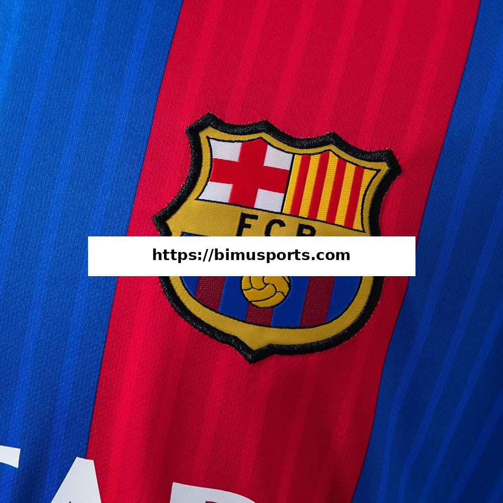 Camisola Barcelona 16/17 Principal Retro de Manga Comprida