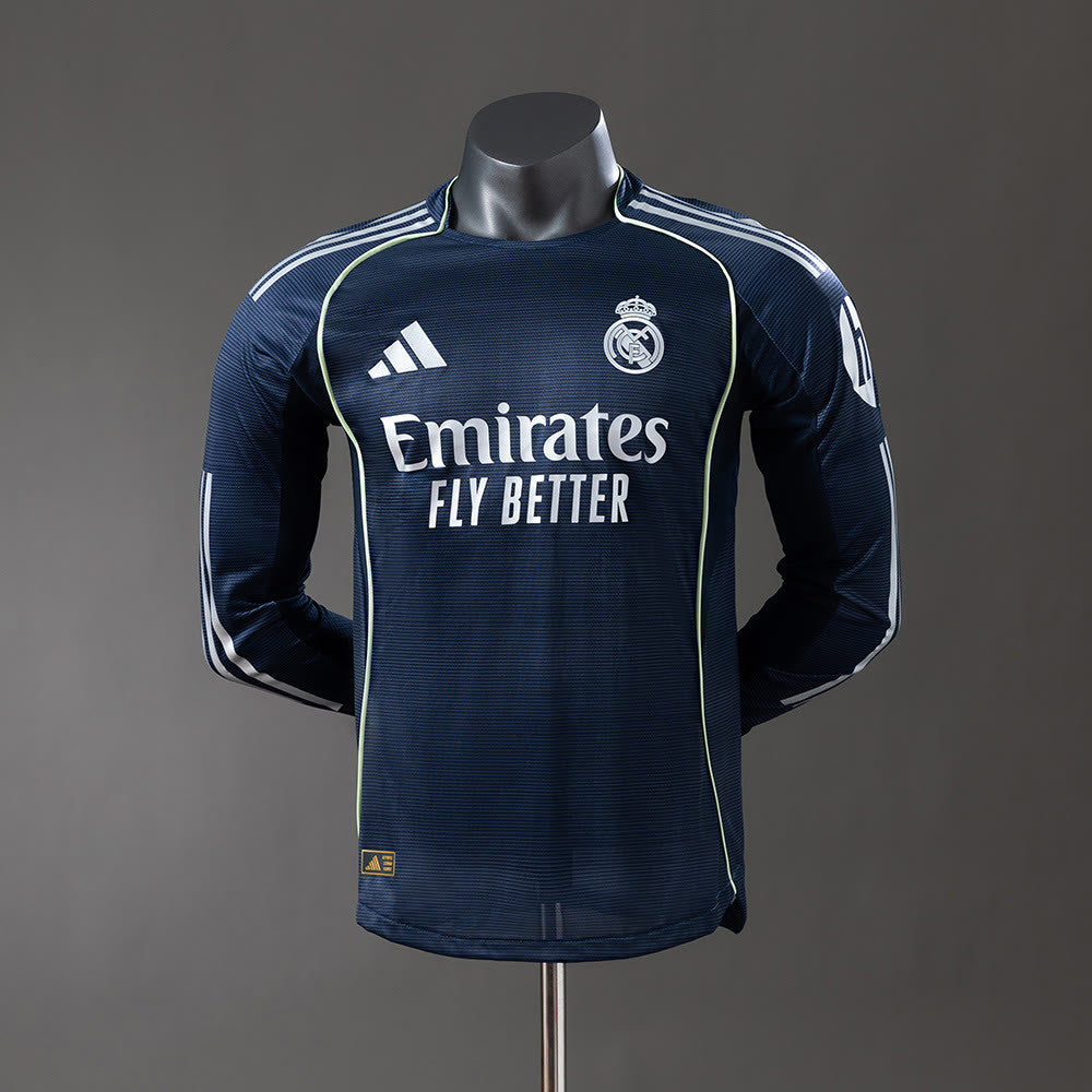 Camisola Real Madrid 25/26 Alternativa Manga Comprida Versão de Jogador