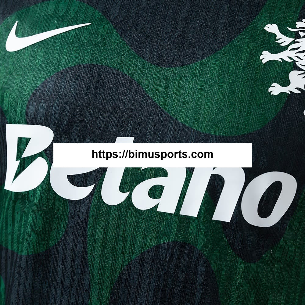 Camisola Sporting Lisbon 25/26 versão de jogador alternativa preta