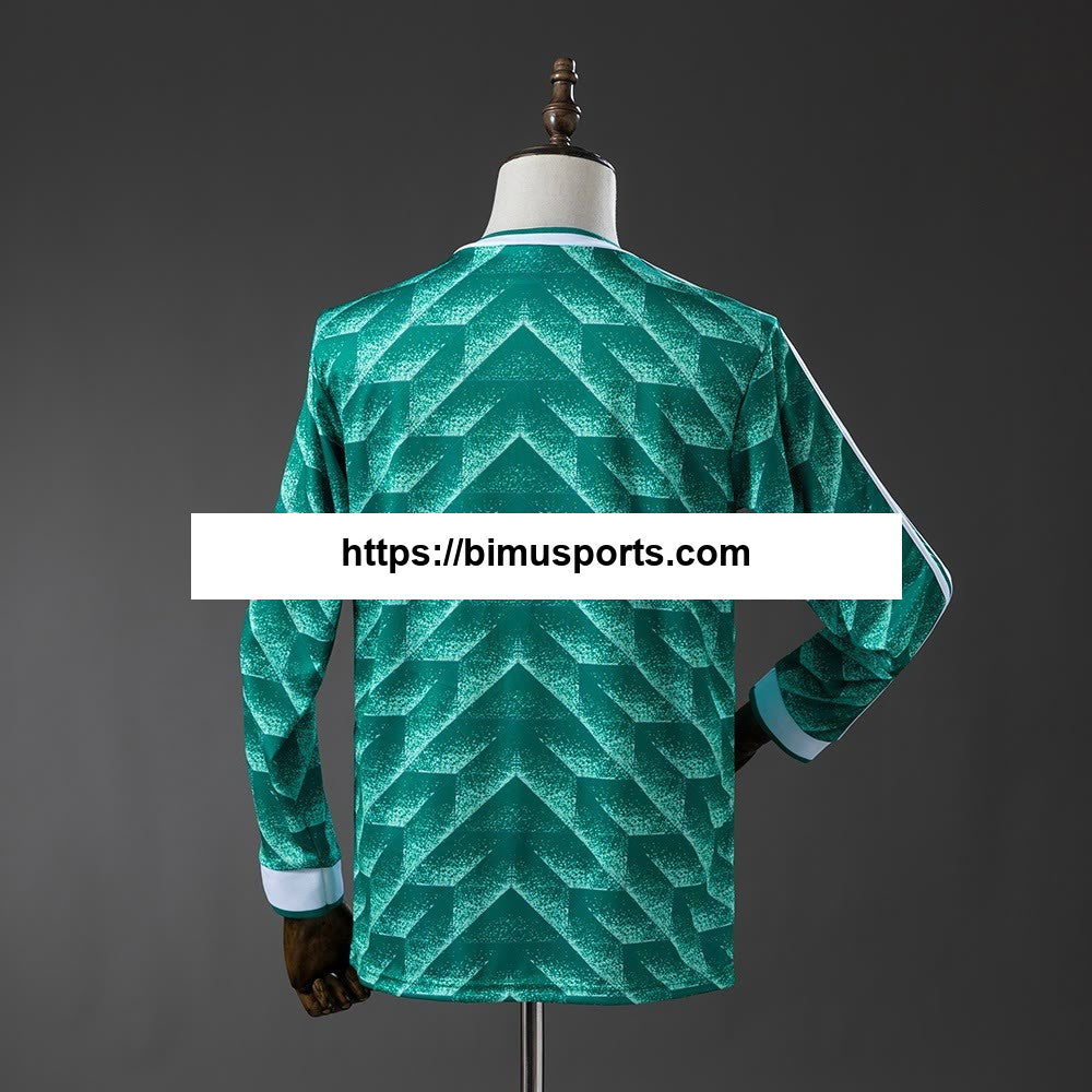 Camisola retrô alemã 90/91 de manga comprida